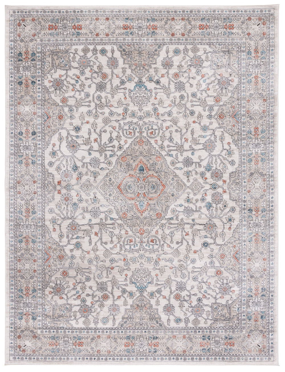 Safavieh Oregon Area Rug – Timeless Elegance With Contemporary Flair, Durable Design For Any Room In Your Home Grey ,Ivory 80% Polypropylene,20% Polyester Ore883f-4