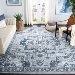 Safavieh Oregon Area Rug – Timeless Elegance With Contemporary Flair, Durable Design For Any Room In Your Home Navy ,Ivory 80% Polypropylene,20% Polyester Ore883n-212