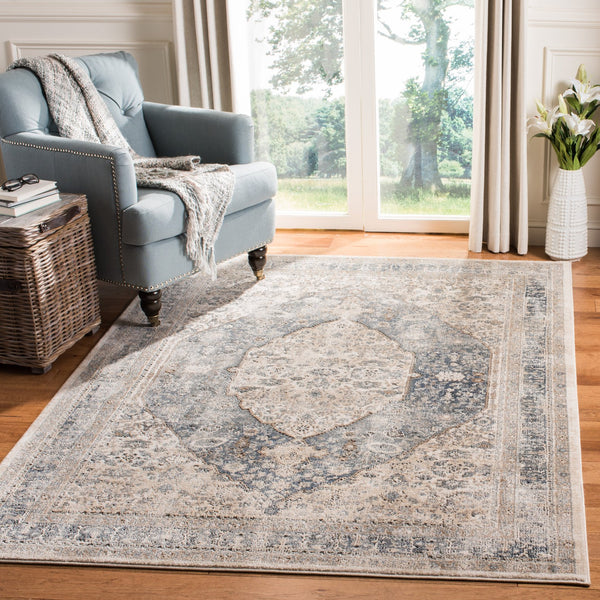 Safavieh Oregon Traditional Power Loomed Rug - Elegant Beige And Grey Design For Timeless Home Decor Beige ,Grey 80% Polypropylene,20% Polyester Ore896b-1115