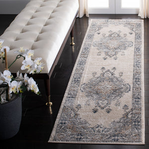 Safavieh Oregon Traditional Style Area Rug - Timeless Elegance In Blue And Creme For Luxurious Homes Beige ,Grey 80% Polypropylene,20% Polyester Ore898b-5sq
