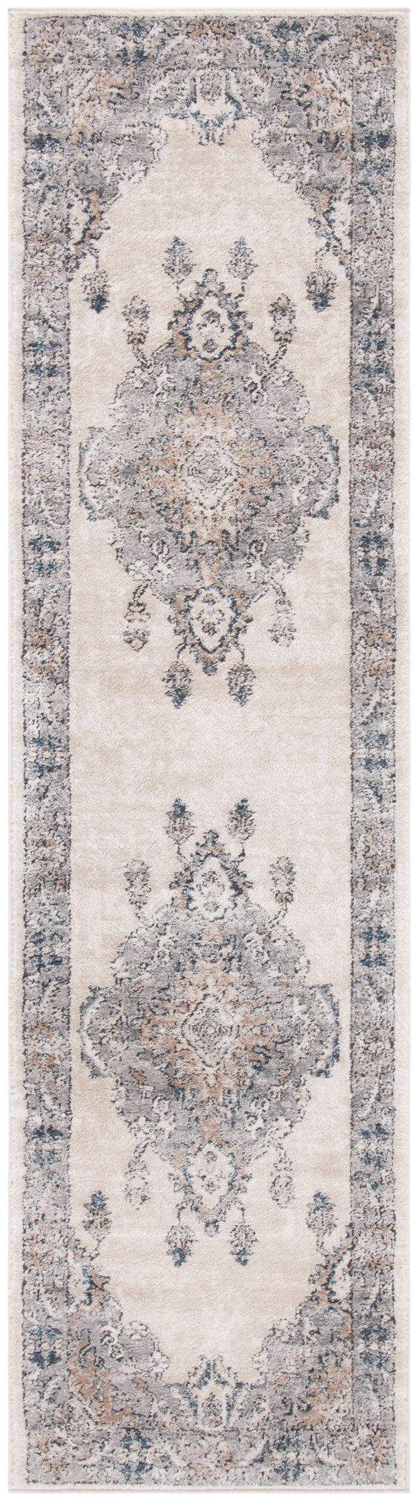 Safavieh Oregon Traditional Style Area Rug - Timeless Elegance In Blue And Creme For Luxurious Homes Beige ,Grey 80% Polypropylene,20% Polyester Ore898b-5sq