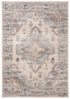 Safavieh Oregon Traditional Style Area Rug - Timeless Elegance In Blue And Creme For Luxurious Homes Beige ,Grey 80% Polypropylene,20% Polyester Ore898b-5sq