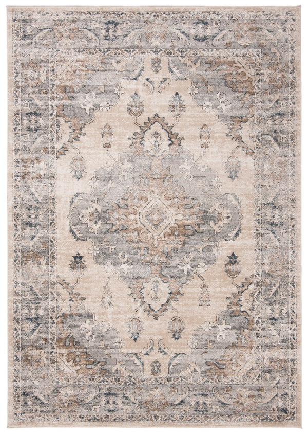 Safavieh Oregon Traditional Style Area Rug - Timeless Elegance In Blue And Creme For Luxurious Homes Beige ,Grey 80% Polypropylene,20% Polyester Ore898b-5sq
