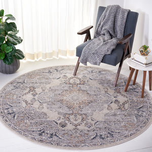 Safavieh Oregon Traditional Style Area Rug - Timeless Elegance In Blue And Creme For Luxurious Homes Beige ,Grey 80% Polypropylene,20% Polyester Ore898b-5sq