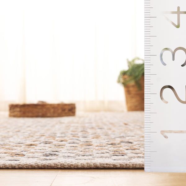 Safavieh Organica Handcrafted Natural Ivory Runner With Subtle Checkerboard, Durable Cotton-Jute Flatweave For Halls 2'-3" x 8'-0" ORG450A-28