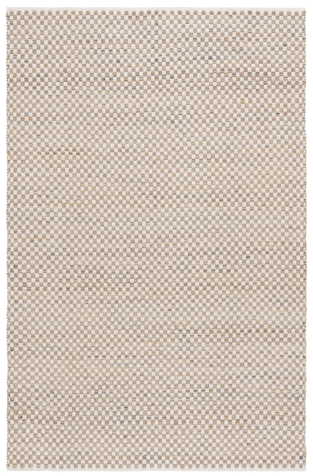 Safavieh Organica Handwoven Natural Ivory Checkerboard Rug — Low-Profile Cotton-Jute Flatweave, Eco-Friendly Durable 3'-0" x 5'-0" ORG450A-3