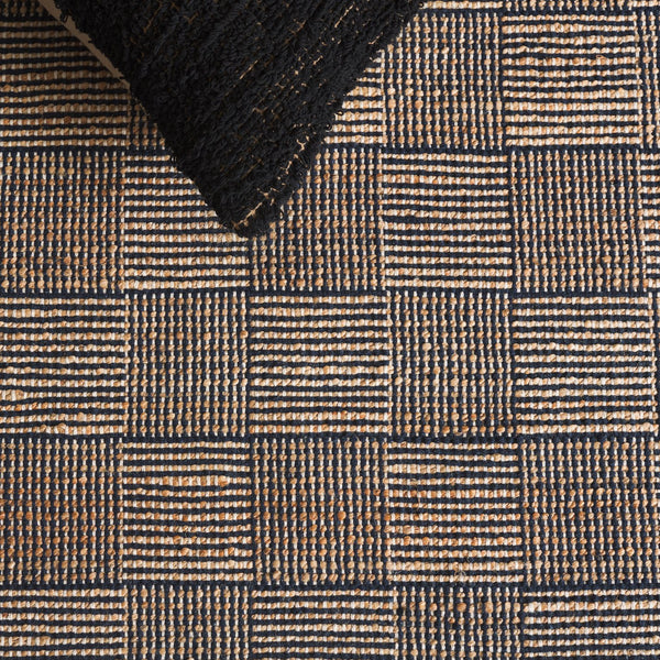Safavieh Organica Flatweave Area Rug In Natural Navy — Low-Profile, Durable Geometric Texture For Modern Homes 6'-0" x 6'-0" ORG451N-6SQ