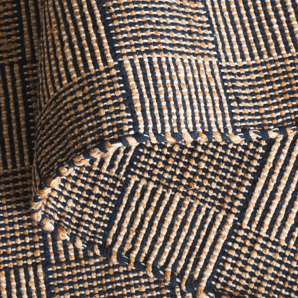 Safavieh Organica Flatweave Area Rug In Natural Navy — Low-Profile, Durable Geometric Texture For Modern Homes 6'-0" x 6'-0" ORG451N-6SQ