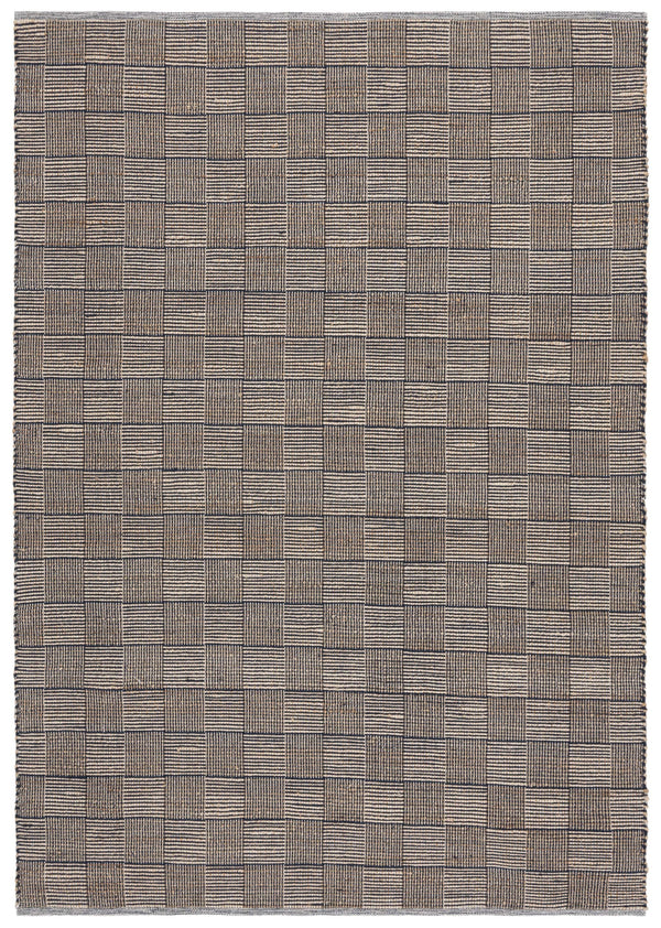 Safavieh Organica Flatweave Area Rug In Natural Navy — Low-Profile, Durable Geometric Texture For Modern Homes 6'-0" x 6'-0" ORG451N-6SQ
