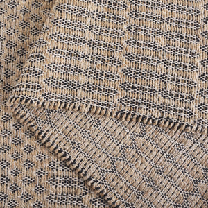 Safavieh Organica Small Rectangle Area Rug With Natural Black Geometric Pattern, Flatweave Cotton Jute Blend 3'-0" x 5'-0" ORG452Z-3
