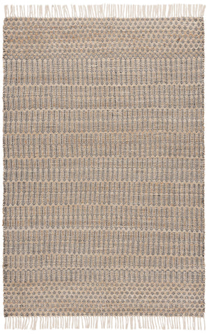 Safavieh Organica Handwoven Flatweave Rug In Natural & Black — Low-Profile, Reversible Jute-Cotton Blend For Modern Boho Spaces 6'-0" x 9'-0" ORG452Z-6