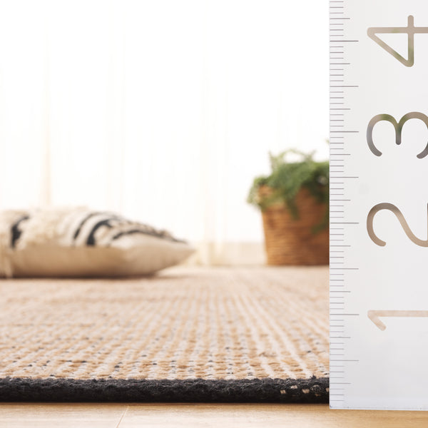 Safavieh Organica Handcrafted Natural Jute Runner With Bold Black Stripes, Flatweave Durable Coastal Charm 2'-3" x 8'-0" ORG453Z-28