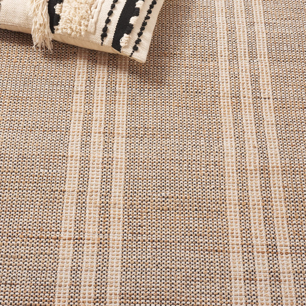Safavieh Organica Handcrafted Natural Jute Runner With Bold Black Stripes, Flatweave Durable Coastal Charm 2'-3" x 8'-0" ORG453Z-28