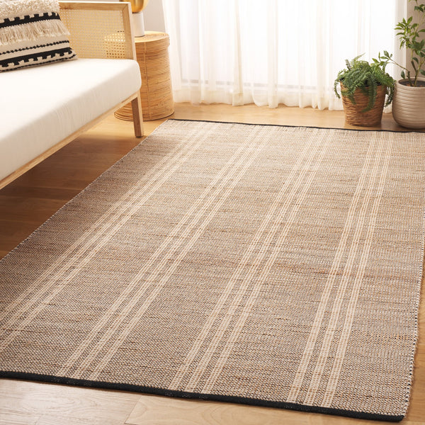 Safavieh Organica Handcrafted Natural Jute Runner With Bold Black Stripes, Flatweave Durable Coastal Charm 2'-3" x 8'-0" ORG453Z-28