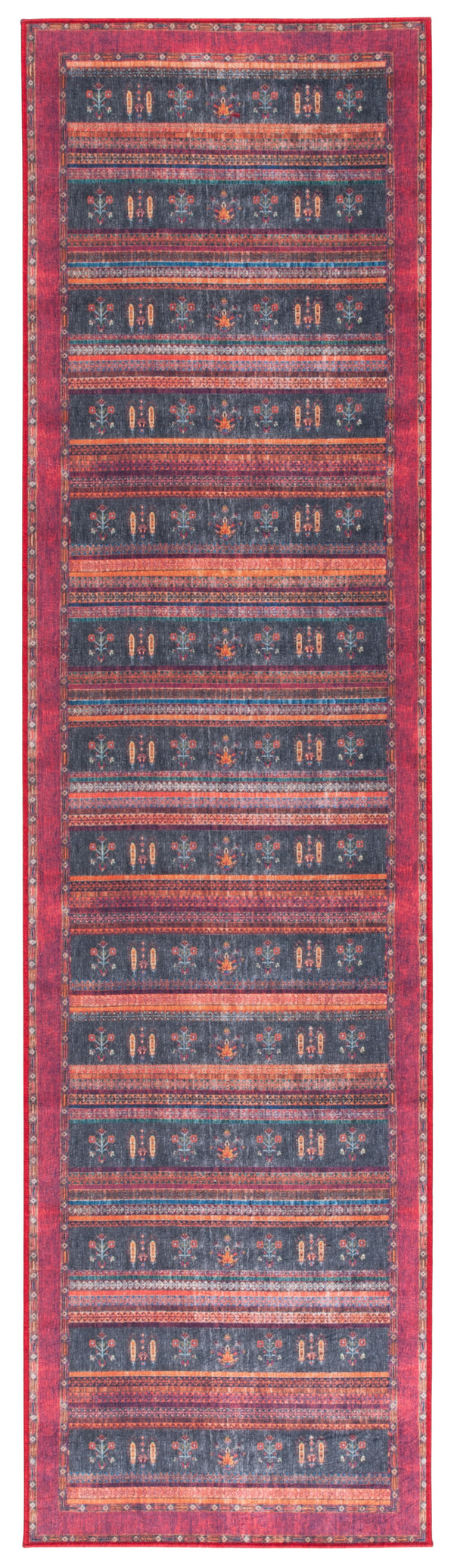 Safavieh Orlando Modern Geometric Area Rug - Luxurious Blend Of Comfort And Style For Any Living Space Rust ,Blue 70% Felt,25% Velvet,5% Laminated Film Orl750p-9