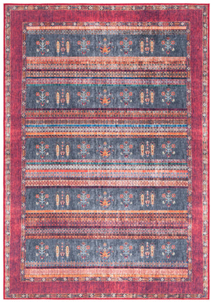 Safavieh Orlando Modern Runner Rug - Elegant Turkish Design In Striking Rust And Blue For Your Home Decor Rust ,Blue 70% Felt,25% Velvet,5% Laminated Film Orl750p-5