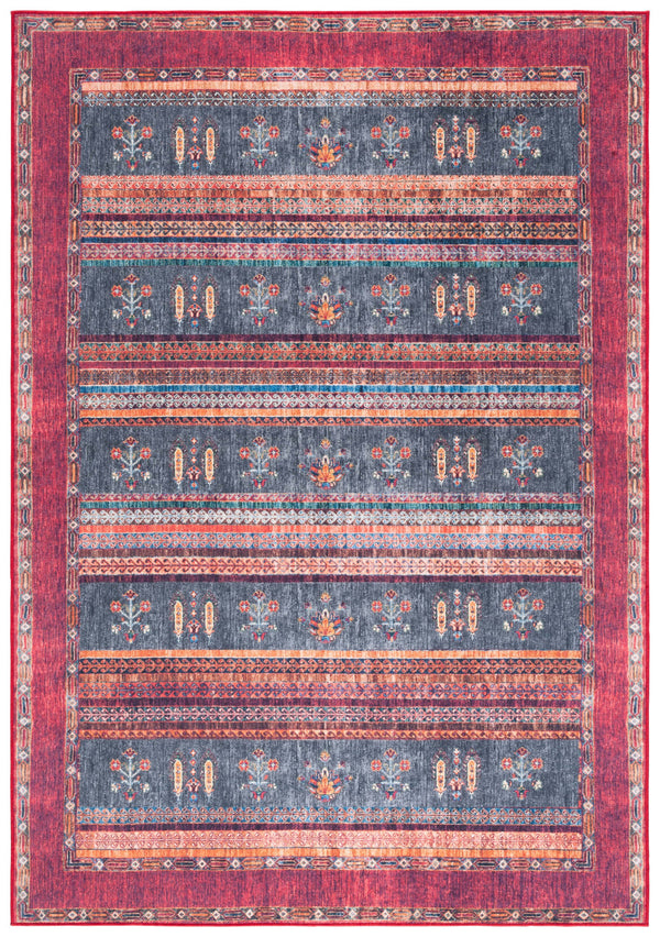 Safavieh Orlando Modern Runner Rug - Elegant Turkish Design In Striking Rust And Blue For Your Home Decor Rust ,Blue 70% Felt,25% Velvet,5% Laminated Film Orl750p-5