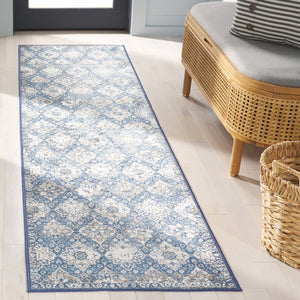 Safavieh Orlando Area Rug Runner - Luxurious Floral Design, Durable & Washable For Stylish Home Decor Blue ,Beige 70% Felt,25% Velvet,5% Laminated Film Orl752m-28