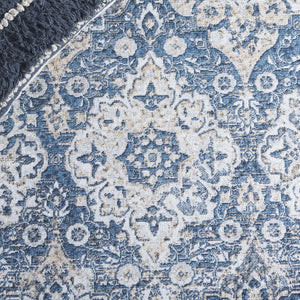Safavieh Orlando Area Rug Runner - Luxurious Floral Design, Durable & Washable For Stylish Home Decor Blue ,Beige 70% Felt,25% Velvet,5% Laminated Film Orl752m-5