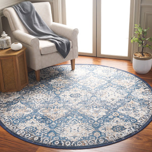 Safavieh Orlando Area Rug Runner - Luxurious Floral Design, Durable & Washable For Stylish Home Decor Blue ,Beige 70% Felt,25% Velvet,5% Laminated Film Orl752m-7r