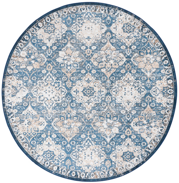 Safavieh Orlando Elegant Power-loomed Area Rug - Luxurious Modern Design With Geometric Patterns For Home Decor Blue ,Beige 70% Felt,25% Velvet,5% Laminated Film Orl752m-8