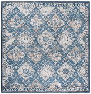 Safavieh Orlando Area Rug Runner - Luxurious Floral Design, Durable & Washable For Stylish Home Decor Blue ,Beige 70% Felt,25% Velvet,5% Laminated Film Orl752m-7sq