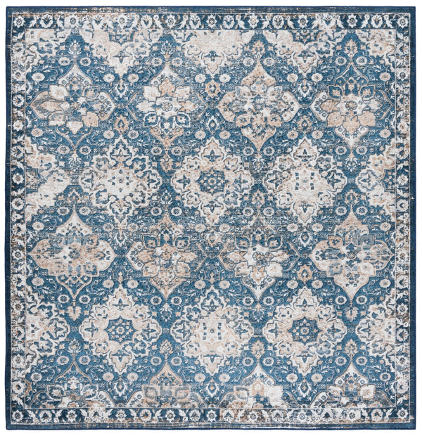 Safavieh Orlando Area Rug Runner - Luxurious Floral Design, Durable & Washable For Stylish Home Decor Blue ,Beige 70% Felt,25% Velvet,5% Laminated Film Orl752m-7sq