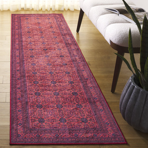 Safavieh Orlando Traditional Turkish Runner Rug With Intricate Patterns And Rich Red-black Color Palette Red ,Black 70% Felt,25% Velvet,5% Laminated Film Orl754q-28