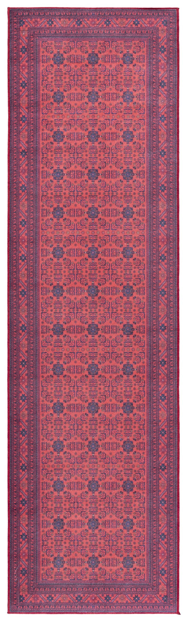 Safavieh Orlando Traditional Turkish Runner Rug With Intricate Patterns And Rich Red-black Color Palette Red ,Black 70% Felt,25% Velvet,5% Laminated Film Orl754q-28