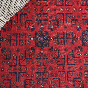 Safavieh Orlando Traditional Turkish Runner Rug With Intricate Patterns And Rich Red-black Color Palette Red ,Black 70% Felt,25% Velvet,5% Laminated Film Orl754q-5