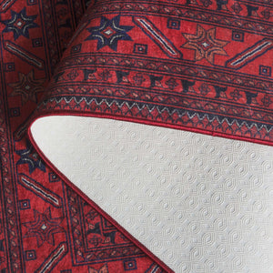 Safavieh Orlando Traditional Turkish Runner Rug With Intricate Patterns And Rich Red-black Color Palette Red ,Black 70% Felt,25% Velvet,5% Laminated Film Orl754q-5