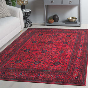 Safavieh Orlando Traditional Turkish Runner Rug With Intricate Patterns And Rich Red-black Color Palette Red ,Black 70% Felt,25% Velvet,5% Laminated Film Orl754q-5