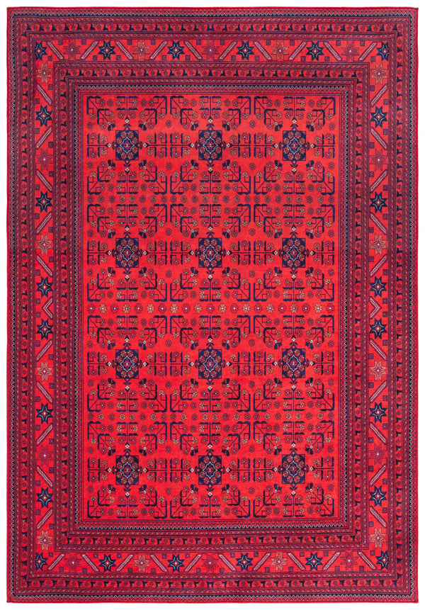 Safavieh Orlando Traditional Turkish Runner Rug With Intricate Patterns And Rich Red-black Color Palette Red ,Black 70% Felt,25% Velvet,5% Laminated Film Orl754q-5