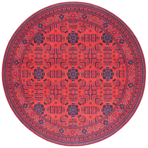 Safavieh Orlando Elegant Oriental Pattern Area Rug - Luxurious Red And Black Design For Timeless Charm Red ,Black 70% Felt,25% Velvet,5% Laminated Film Orl754q-8