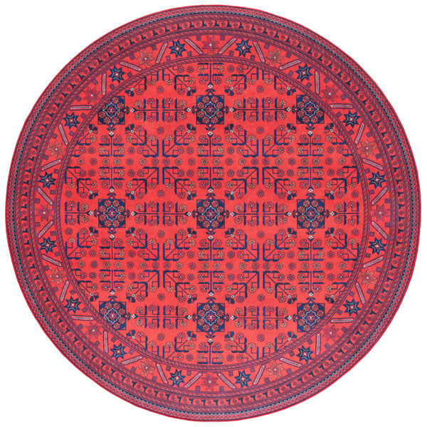 Safavieh Orlando Elegant Oriental Pattern Area Rug - Luxurious Red And Black Design For Timeless Charm Red ,Black 70% Felt,25% Velvet,5% Laminated Film Orl754q-8