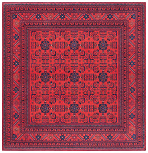 Safavieh Orlando Traditional Turkish Runner Rug With Intricate Patterns And Rich Red-black Color Palette Red ,Black 70% Felt,25% Velvet,5% Laminated Film Orl754q-7sq