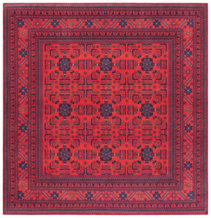 Safavieh Orlando Elegant Oriental Pattern Area Rug - Luxurious Red And Black Design For Timeless Charm Red ,Black 70% Felt,25% Velvet,5% Laminated Film Orl754q-8