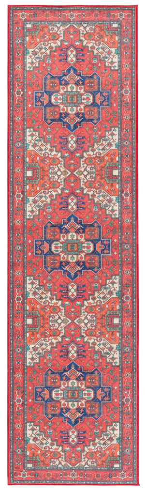 Safavieh Orlando Traditional Runner Rug - Elegant Red And Beige Design, Durable Power-loomed Craftsmanship Red ,Beige 70% Felt,25% Velvet,5% Laminated Film Orl758q-28