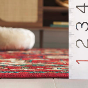 Safavieh Orlando Traditional Runner Rug - Elegant Red And Beige Design, Durable Power-loomed Craftsmanship Red ,Beige 70% Felt,25% Velvet,5% Laminated Film Orl758q-5