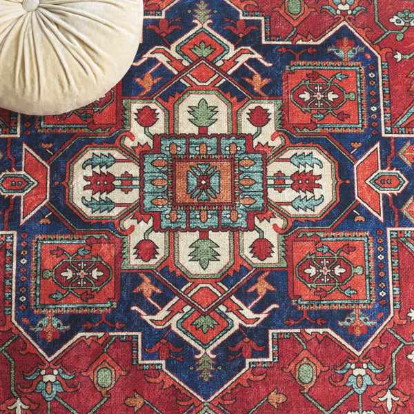 Safavieh Orlando Traditional Runner Rug - Elegant Red And Beige Design, Durable Power-loomed Craftsmanship Red ,Beige 70% Felt,25% Velvet,5% Laminated Film Orl758q-5