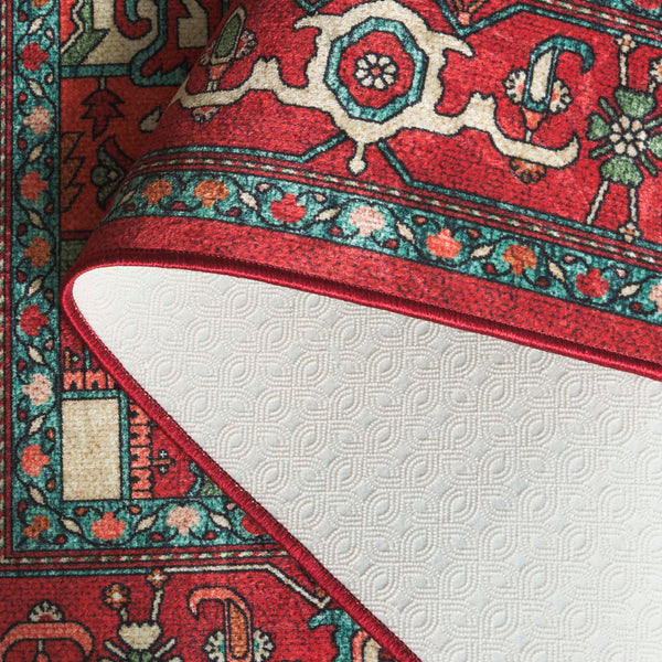 Safavieh Orlando Traditional Runner Rug - Elegant Red And Beige Design, Durable Power-loomed Craftsmanship Red ,Beige 70% Felt,25% Velvet,5% Laminated Film Orl758q-5