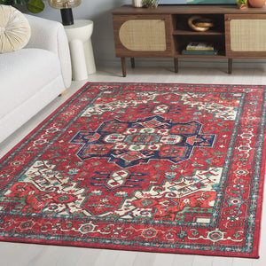 Safavieh Orlando Traditional Runner Rug - Elegant Red And Beige Design, Durable Power-loomed Craftsmanship Red ,Beige 70% Felt,25% Velvet,5% Laminated Film Orl758q-5