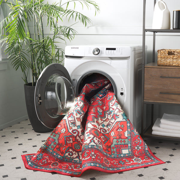 Safavieh Orlando Exquisite Traditional Area Rug In Rich Red And Beige - Timeless Elegance For Any Space Red ,Beige 70% Felt,25% Velvet,5% Laminated Film Orl758q-9