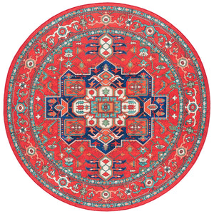 Safavieh Orlando Exquisite Traditional Area Rug In Rich Red And Beige - Timeless Elegance For Any Space Red ,Beige 70% Felt,25% Velvet,5% Laminated Film Orl758q-9
