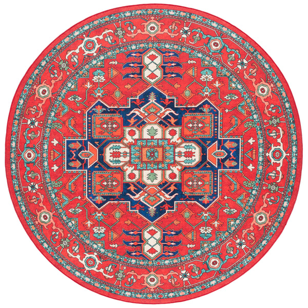 Safavieh Orlando Exquisite Traditional Area Rug In Rich Red And Beige - Timeless Elegance For Any Space Red ,Beige 70% Felt,25% Velvet,5% Laminated Film Orl758q-9