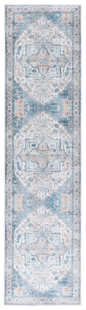 Safavieh Orlando Traditional Area Rug - Elegant Power-loomed Design For Timeless Home Sophistication Blue ,Beige 70% Felt,25% Velvet,5% Laminated Film Orl760m-4