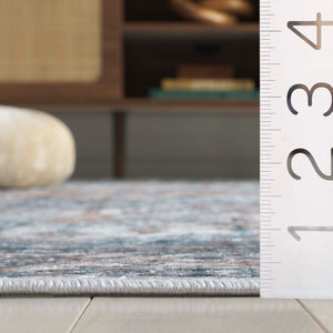 Safavieh Orlando Elegant Oriental Runner Rug - Luxurious Power Loomed Design For Hallway Charm And Warmth Blue ,Beige 70% Felt,25% Velvet,5% Laminated Film Orl760m-5