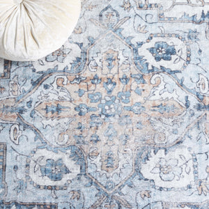 Safavieh Orlando Elegant Oriental Runner Rug - Luxurious Power Loomed Design For Hallway Charm And Warmth Blue ,Beige 70% Felt,25% Velvet,5% Laminated Film Orl760m-5