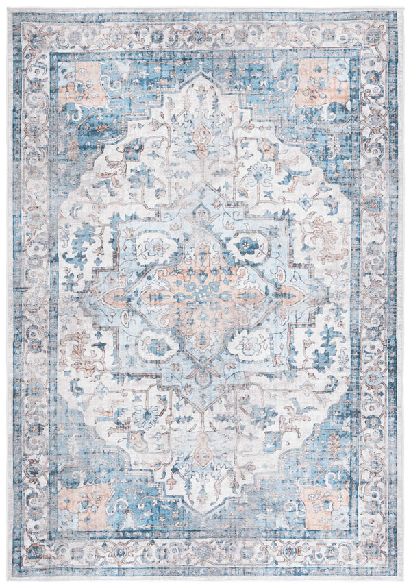 Safavieh Orlando Elegant Oriental Runner Rug - Luxurious Power Loomed Design For Hallway Charm And Warmth Blue ,Beige 70% Felt,25% Velvet,5% Laminated Film Orl760m-5