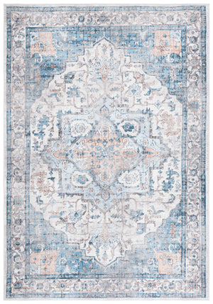 Safavieh Orlando Traditional Area Rug - Elegant Power-loomed Design For Timeless Home Sophistication Blue ,Beige 70% Felt,25% Velvet,5% Laminated Film Orl760m-4